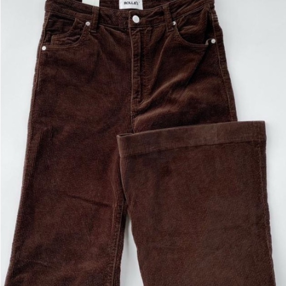 Rollas high rise eastcoat flare Brown Corduroy Pants 26
